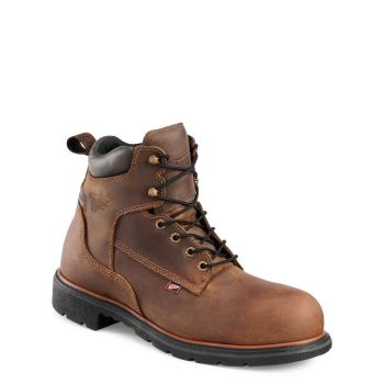 Red Wing DynaForce® 6-inch Soft Toe Mens Work Boots Dark Brown - Style 912